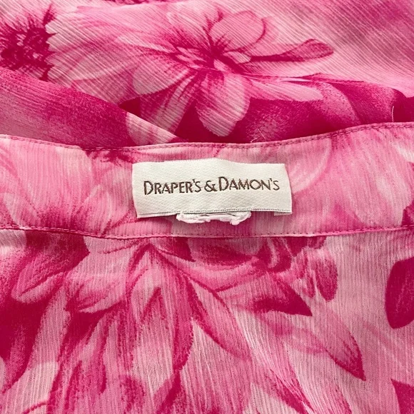Draper’s & Damon’s Pink Floral Top - Picture 3 of 3